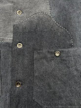 이미지를 갤러리 뷰어에 로드 , Hand-patched Black Denim Jacket (One of a kind)