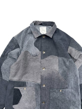이미지를 갤러리 뷰어에 로드 , Hand-patched Black Denim Jacket (One of a kind)