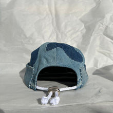 이미지를 갤러리 뷰어에 로드 , Hand-patched Denim Hat (Blue)
