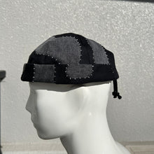 이미지를 갤러리 뷰어에 로드 , Hand-patched Denim Hat (Black)
