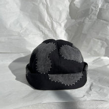 이미지를 갤러리 뷰어에 로드 , Hand-patched Denim Hat (Black)

