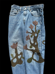Flower Patchwork Leve's 550 W31 (One of a kind)