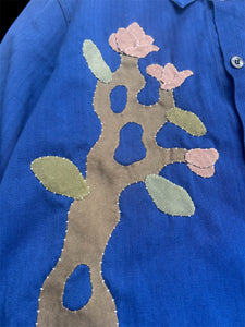 Flower Patchwork Euro Work Jacket (One of a kind) Size: L