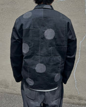 画像をギャラリービューアに読み込む, Hand-patched Black Denim Jacket (One of a kind)

