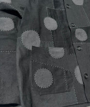 画像をギャラリービューアに読み込む, Hand-patched Black Denim Jacket (One of a kind)
