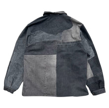 Load image into Gallery viewer, Hand-patched Black Denim Jacket (One of a kind)
